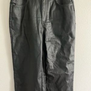 Leather black pants